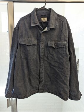 American Eagle Outfitters Dark Indigo Denim Shirt Jacket